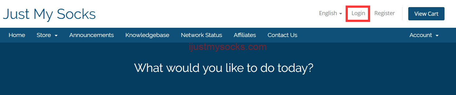 登陆justmysocks