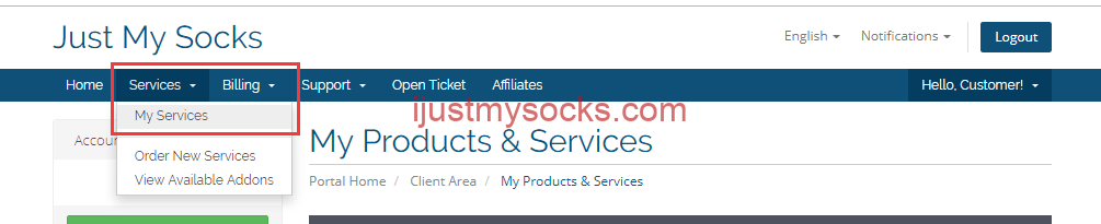 Just My Socks账号查询