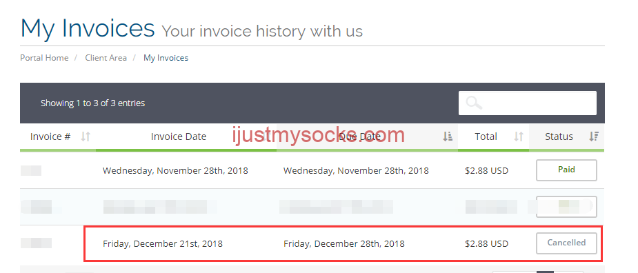 Just My Socks续费